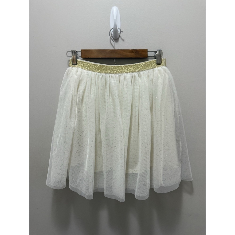 Holiday‎ Time White Glitter Tulle Skirt – Girls XL (14–16)